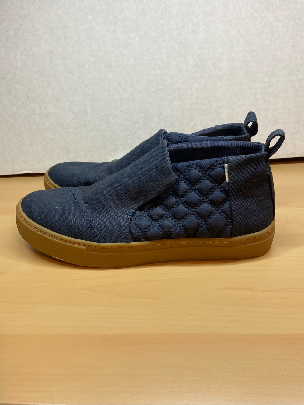 Toms Navy Quilted Slip-On Sneakers with Gum Sole - Picture 2 of 5